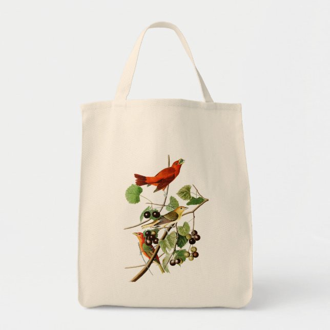 Bolsa Tote Pássaros vermelhos América de John James Audubon (Frente)