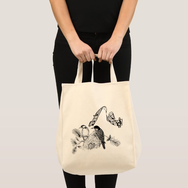 Bolsa Tote Pássaros Vintage (Frente (produto))