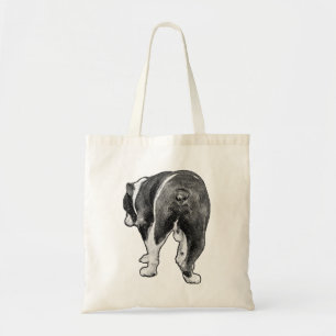 Bolsa Tote Passeio Bulldog Negrito com Textura Neve