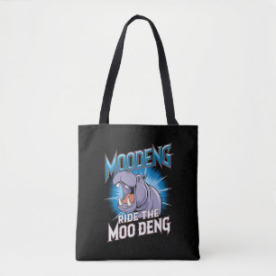 Bolsa Tote Passeio de Hipopótamo MOO DENG O MOO DENG