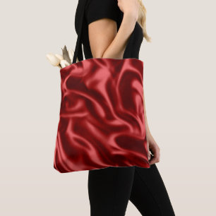 Bolsa Tote Passion Red Romantic Faux Satin