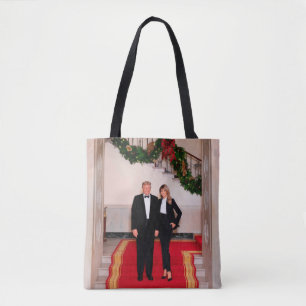 Bolsa Tote Passos de Natal O Presidente Donald Trump & Melani