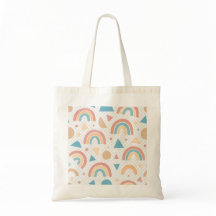 Pasta Arco-Íris Tote Bag Cute, Ecológica
