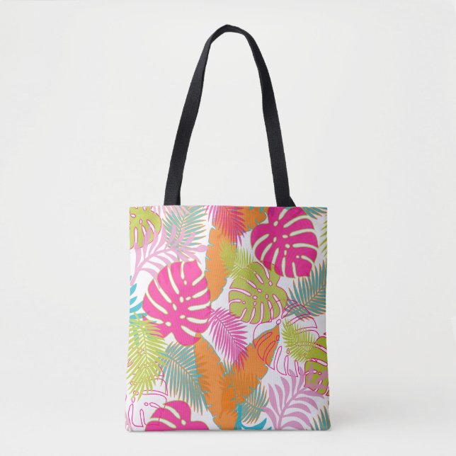 Bolsa Tote Pasta da floresta tropical PixDezines/fundo DIY (Frente)