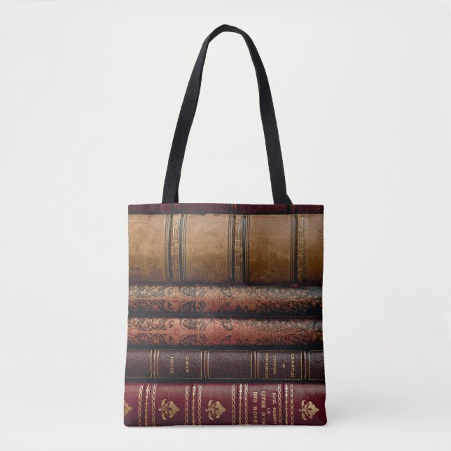 Bolsa Tote Pasta de Livros Antigos (Frente)
