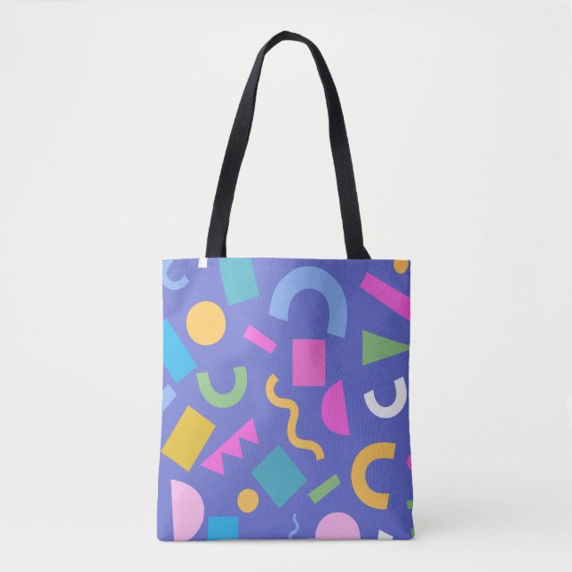 Bolsa Tote Pastel Abstract Shapes Pattern Design (Frente)