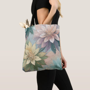 Bolsa Tote Pastel Blossom Burst: Padrão de Explosão Floral