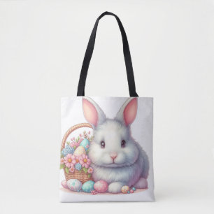 Bolsa Tote Pastel Bonito Coelho da Páscoa