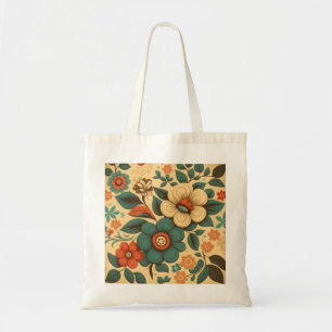 Bolsa Tote Pastel floral do design de colheita