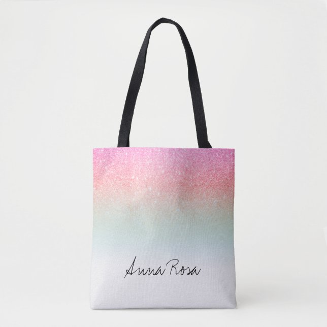 Bolsa Tote *~* Pastel Ombre - Cor-de-rosa (Frente)