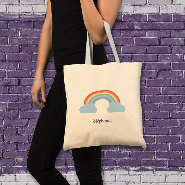Bolsa Tote Pastel Rainbow (Pastel Rainbow Tote Bag)