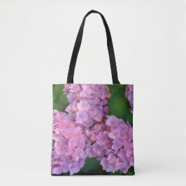 Bolsa Tote Pastel rosa Hortensia hydrangea floresce
