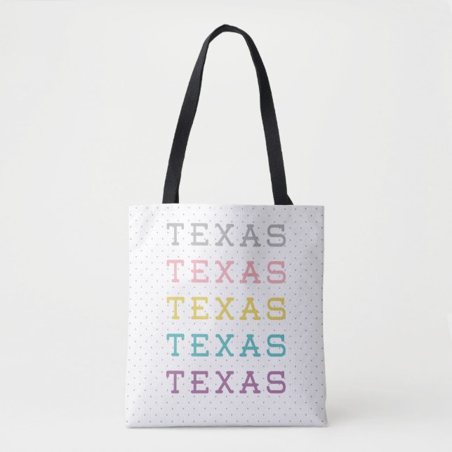 Bolsa Tote Pastel Texas, Texas (Frente)