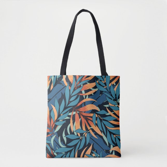 Bolsa Tote Pastel Tropical Abstrato Botânica (Frente)