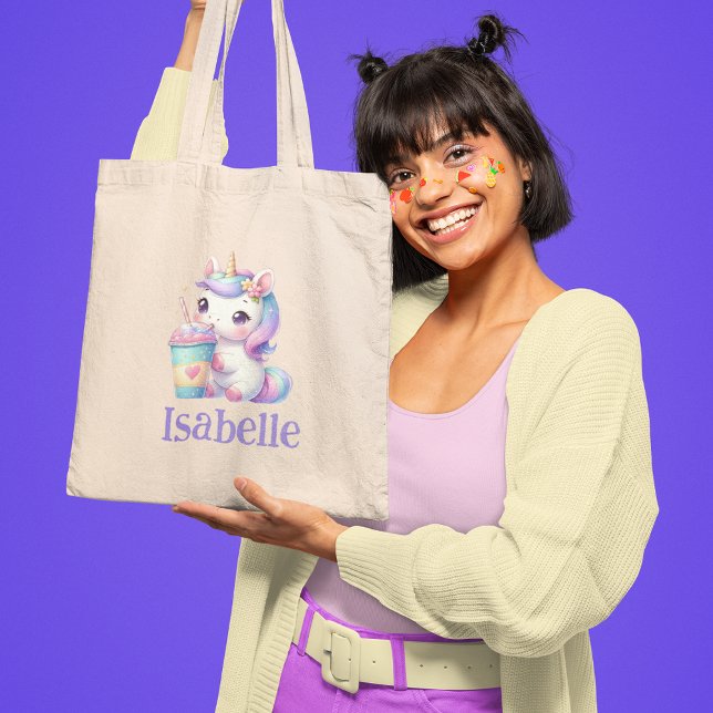 Bolsa Tote Pastel Unicorn (Criador carregado)