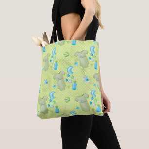 BOLSA TOTE PASTEL VERDE AZUL BRUTO BABY ITUAL ITENS