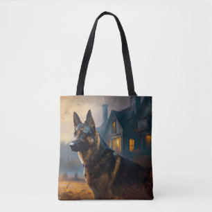Bolsa Tote Pastor Alemão de Halloween Assustador