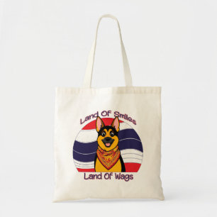 Bolsa Tote Pastor Alemão Na Tailândia Terra De Sorrisos E Aba