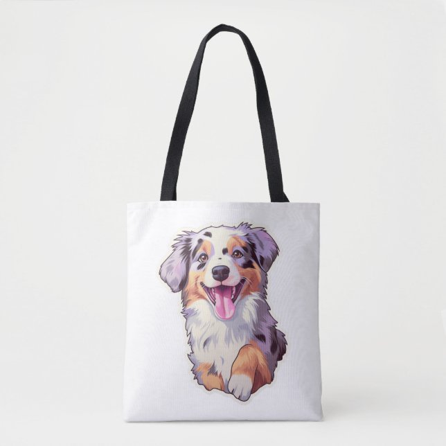 Bolsa Tote Pastor australiano (Frente)