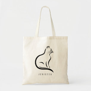Bolsa Tote Pata de animal de estimação preta personalizada Ga