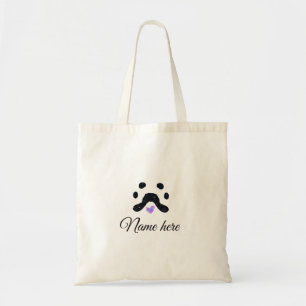 Bolsa Tote Pata de cão e animal preto acrescentar nome texto 