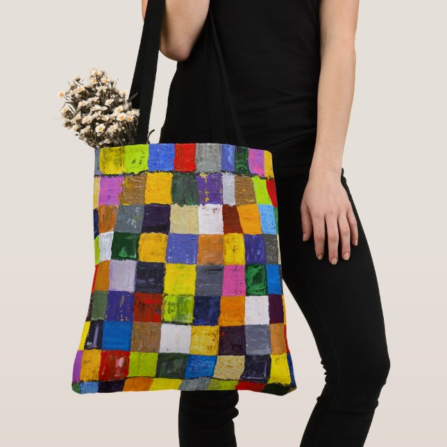 Bolsa Tote Patch de abstrato (Close Up)