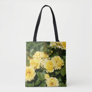 Bolsa Tote Patch de Flor Rosa Amarelo