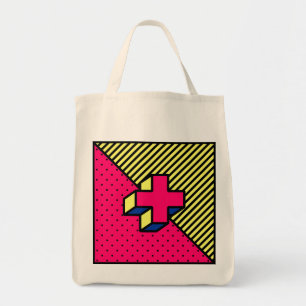 Bolsa Tote Patch Neo-Memphis - Sinal Cross/Plus