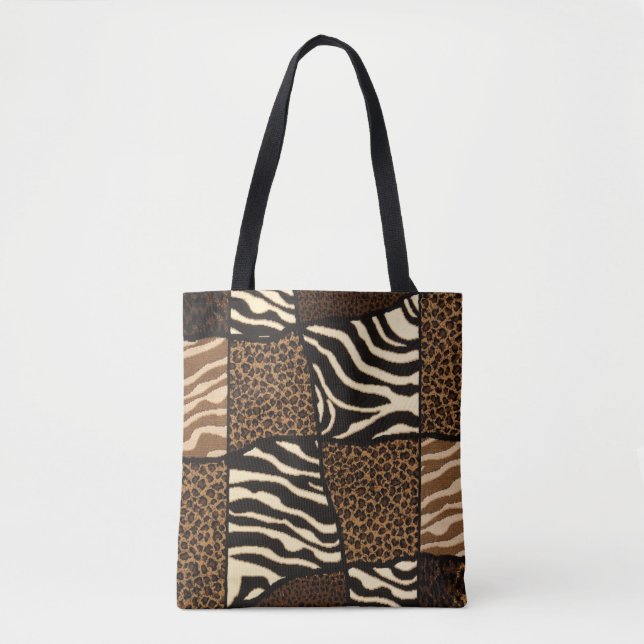 Bolsa Tote Patchwork African Animal Standard - Bold & Cultura (Frente)