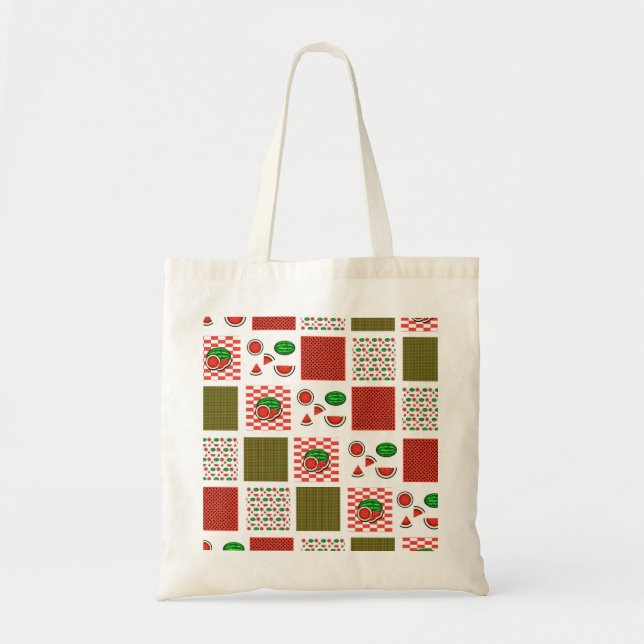 Bolsa Tote Patchwork de melancia (Frente)