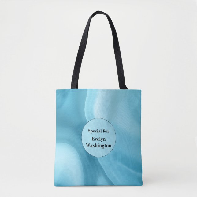 Bolsa Tote Patina Blue Soft Glow Gradient Abstract (Frente)
