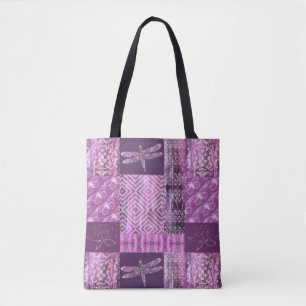 Bolsa Tote Patina roxo: Mosaico
