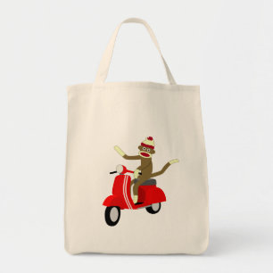 Bolsa Tote Patinete do macaco da peúga