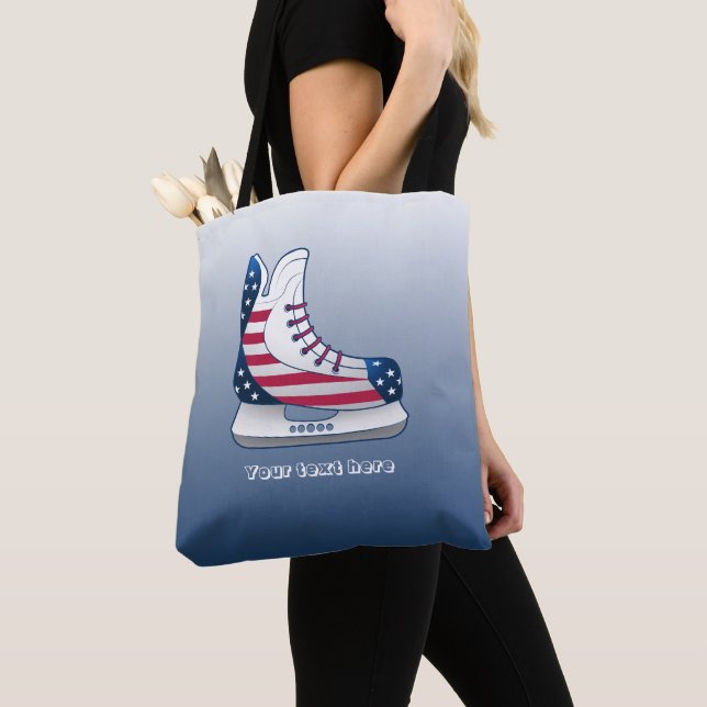 Bolsa Tote Patins de hóquei dos EUA (Close Up)