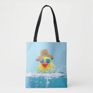 Bolsa Tote Pato Amarelo com Óculos Solares na Água