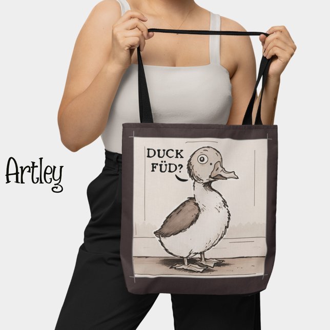 Bolsa Tote Pato Bonito, Piada Engraçado de Pato (Criador carregado)