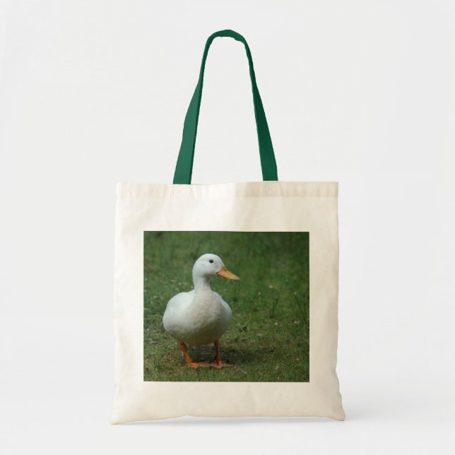 Bolsa Tote Pato Branco sobre Bag Branco/Verde (Frente)