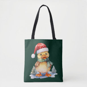 Bolsa Tote Pato de Natal