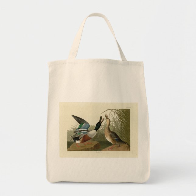 Bolsa Tote Pato de Shoveller - das Aves da América de Audubon (Frente)
