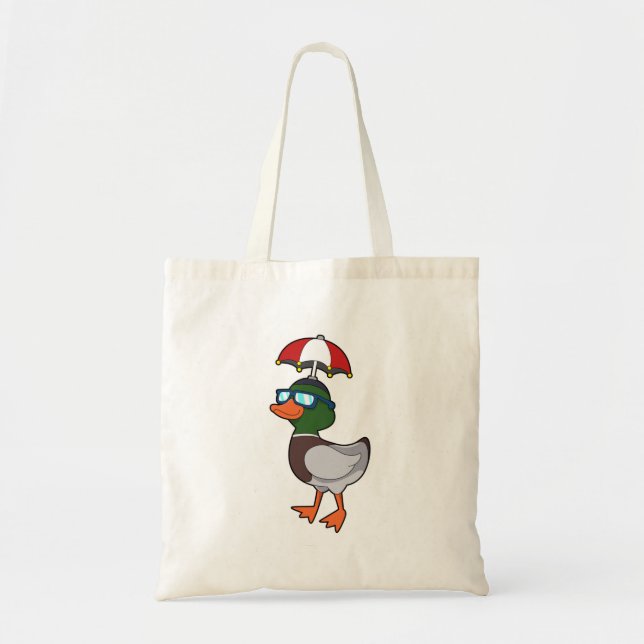 Bolsa Tote Pato em chuva com guarda-chuva.PNG (Frente)