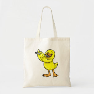 Bolsa Tote Pato na Música com Flute
