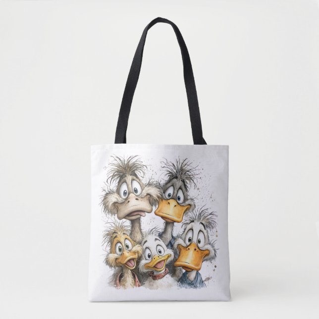 Bolsa Tote Patos caprichosos (Frente)