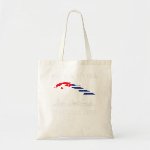 Bolsa Tote PATRIA Y VIDA VIVA CUBA LIBRE Vintage Cuba Flag cu