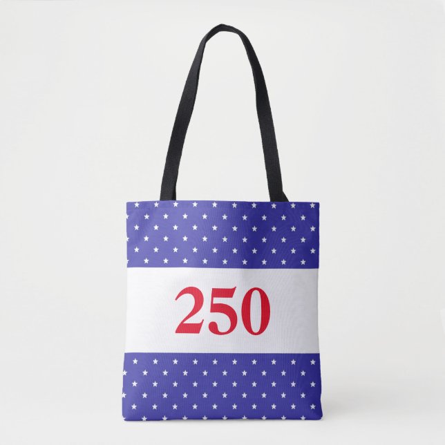Bolsa Tote Patriotic Red White & Blue 250 Button (Frente)