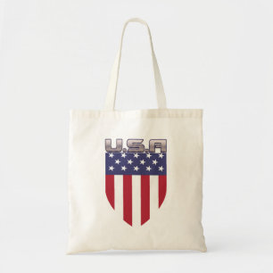 Bolsa Tote Patriotic U.S.A American Flag Shield