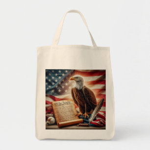 Bolsa Tote Patriotismo Americano da Águia Bald