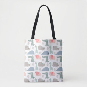 Bolsa Tote Patterno De Carroçaria Engraçado Com Rosto Engraça