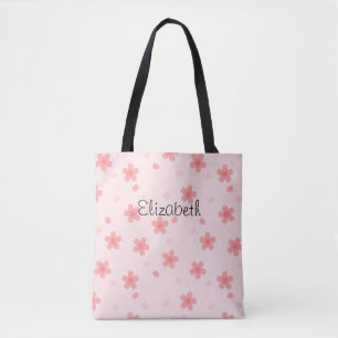 Bolsa Tote Patterno Floral Sakura Cherry Blossom