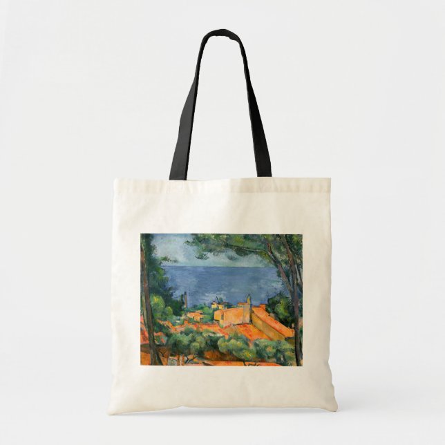 Bolsa Tote Paul Cezanne - Estaque com Telhados Vermelhos (Frente)