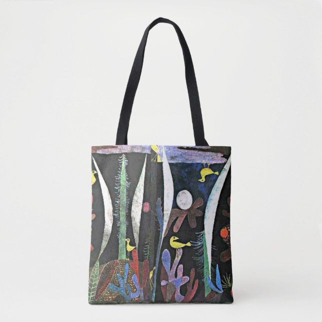Bolsa Tote Paul Klee art: Landscape with Yellow Birds (Frente)